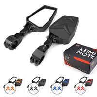 UTV Side Rear View Mirrors w/ Black Orange Blue Red Inserts for 2008-2020 Polaris RZR 800 900 1000 XP Turbo -1.75" Roll Bar Clamp Break Away w/Adjustable Arm High Impact Shatter Proof Tempered Glass