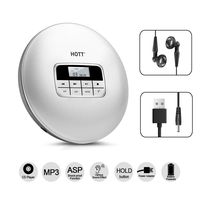 Soosee Portable CD Player, HOTT Personal Compact Disc Player with Headphones and Power Adapter, Compact Walkman with Electronic Skip Protection Anti-Shock Function