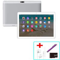 Mirzebo Android 10 inch Tablet 1280x800 IPS Screen Octa Core 3G Phone Call Android 8.1 Display Dual Camera WiFi GPS Bluetooth Tablets 4G/64G (Silver)