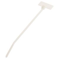 Panduit PLF1M-C Marker Flag Cable Tie, Miniature, Nylon 6.6, 4.3-Inch Length, Natural 100-Pack