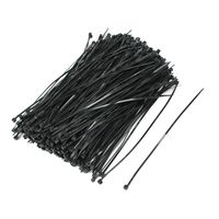 Uxcell Nylon Fastener Pack Cable Zip Tie Teeth Grip, 5x100mm, 500 Pcs, Black
