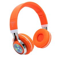 YRD TECH BT Stereo Headphones Over Ear, Soft Earmuffs USB Charging Blueteeth 4.1 Headset Noise Cancelling Earphone and Radio (Orange)