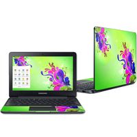 Mightyskins Skin Compatible with Samsung Chromebook 3 11.6" - Pastel Flourishes | Protective, Durable, and Unique Vinyl Decal Wrap Cover | Easy to Apply, Remove, and Change Styles | Made in The USA