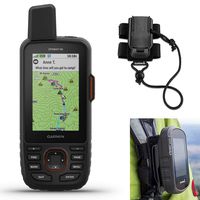Garmin GPSMAP 66i Hiking GPS Bundle | with Backpack Tether Mount | Premium GPS Handheld, Satellite Communicator
