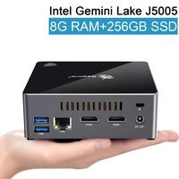 Mini PC Windows 10, Beelink X55 Intel Gemini Lake J5005 Processor 8GB/256GB Mini Computer, 4K@60hz/2.5'' HDD & SSD/4K@60hz/Dual HDMI/Dual WiFi/Gigabit Ethernet/Fan/BT4.0