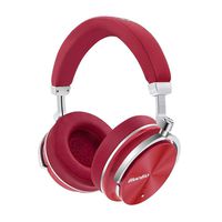 Bluedio T4S Superior Turbine Active Noise Cancelling Bluetooth Headphones Over-Ear Swiveling Wired and Wireless High-End Headphones with Mic with Carrying Bag for Cell Phone/PC/TV (Red)
