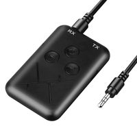 Sandistore 2-in-1 Bluetooth V4.2 Transmitter Receiver/Wireless 3.5mm Audio Adapter (AptX Low Latency for Both TX & RX, 2 Devices Simultaneously, for TV, Home Stereo,One or MP3 Player)