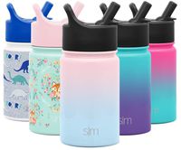 Simple Modern 10oz Summit Kids Water Bottle Thermos with Straw Lid - Dishwasher Safe Vacuum Insulated Double Wall Tumbler Travel Cup 18/8 Stainless Steel - Ombre: Sweet Taffy