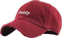 KBSV-083V BUR Daddy Dad Hat Vintage Distressed Baseball Cap Polo Style Adjustable