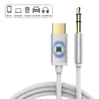 USB C to 3.5mm Aux Cable, Twinkk USB C Male to 3.5mm Male Car Stereo Aux Adapter Cord Speaker Headphone Audio Cable Compatible Google Pixel 3/3 XL/2 XL, Huawei Mate 20 Pro and More (White)