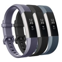 Keasy Replacement Bands Compatible with Fitbit Alta and Fitbit Alta HR, Soft Silicone Wristbands with Secure Metal Buckle for Men Women