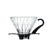 Hario V60 Glass Coffee Dripper, Size 01, Black