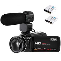 Video Camera Camcorder ORDRO 3.1'' IPS Touch Screen WiFi Camcorders FHD 1080P 30FPS Digital Video Camera Recorder with Microphone