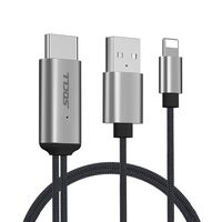 HDMI Cable Compatible with iPhone, SOCLL HDMI Adapter Cord for iPhone,1080P Digital AV Converter for iPhone XR/XS/X/8/7/6 to TV/Projector,Plug and Play,6 Feet