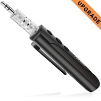 Mini Bluetooth Receiver, Protable Wireless Bluetooth 4.2 Adapter/Car kit Audio Bluetooth Receiver 3.5mm Aux Stereo Music Adapter for Home/Car PC TV Audio Music Streaming Stereo System Black