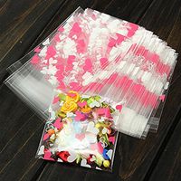 200 Pieces Clear Resealable Cello/Cellophane Bags Adhesive OPP Cello Treat Bags for Bakery, Candle, Soap, Cookie,Jewelry Items Bags(3 x 4 Inch)