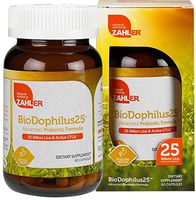 Zahler Biodophilus, 25 Billion Live Cultures and Intestinal Flora Per Serving, Supports Digestive Health, Certified Kosher, 60 Capsules