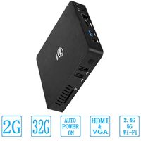 Z83-W Mini PC Fanless Silent Desktop DDR3 2GB RAM, 32GB eMMC, HD Intel Quad Core CPU up to 1.92GHz, 2W SDP, 1000M LAN, Dual Band WiFi, BT4.2, HDMI&VGA and 3 USB Ports
