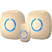 Wireless Doorbell by SadoTech - Waterproof Door Bells & Chimes Wireless Kit - Over 1000-Foot Range, 52 Door Bell Chime, 4 Volume Levels with LED Flash - Wireless Doorbells for Home - Model CXR (Beige)