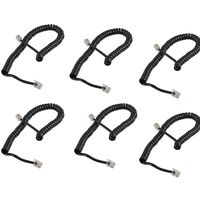 Yohii RJ9 4P4C Coiled Stretchy Telephone Handsets Cable Line (Black)