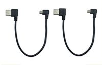 Cerrxian 9Inch Micro USB Cable Combo Right Angle Micro USB 5 Pin Male to USB 2.0 Type A Right Angle Male Data Sync and Charge Cable for Samsung, HTC, Motorola, Nokia, Android, (Black)(2-Pack,RR)