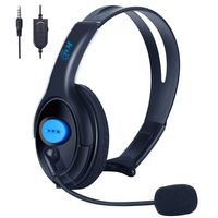 PS4 Xbox One Unilateral Headset, Joso 3.5mm Wired Gaming Headphone Online Chat One Ear Headset Headphone with Mic for PS4, PS4 Pro, PS4 Slim, Xbox One, Xbox One S, Xbox One X, Nintendo Switch