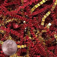 Red and Gold Crinkle Cut Paper Shred by Crinkle Cut