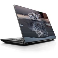 15 15.6 inch Laptop Notebook Skin Vinyl Sticker Cover Decal Fits 13.3" 14" 15.6" 16" HP Lenovo Apple Mac Dell Compaq Asus Acer Kitten Reflection of Lion