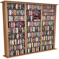 Venture Horizon Media Storage Tower-Tall Triple Oak