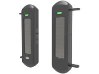 HTZSAFE Solar Wireless Outdoor Photoelectric 3 Beam Sensor Waterproof(IP66) Wireless Transmission Range Up To 1/2 Mile Infrared Detection Range Up To 300 Feet