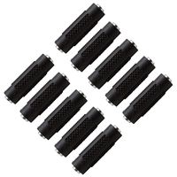 Seismic Audio - SAPT120-10Pack - 10 Pack of 1/8" Female to 1/8" Female Coupler (Black & Silver)