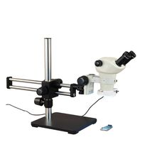 OMAX 6X-50X Binocular Zoom Stereo Microscope with Boom Stand and 54 LED Ring Light