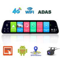 ShiZhen D50 12 inch Full Screen 4G Touch IPS Car Dash Cam Rear View Android 8.1 Mirror with WiFi GPS Navi Bluetooth Music Dual Lens FHD 1080P