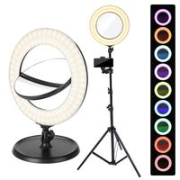 LED Ring Light Kit, 14" 36W Dimmable Double-sided Swivel Makeup LED Mirror US Plug 110-240V with Adjustable Tripod Stand & 3200k/6500k for Makeup Photography Tutorials Video Shooting Live Streamin