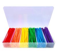 Lenitech 4 Inch 480 Pieces Multi-Purpose Cable Ties, Assorted Colored