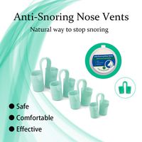4 Different Sizes Anti Snoring Nose Vents Nose Plug -Anti Snoring Devices - Snore Stopper Set-Soft Silicone Material (Green)