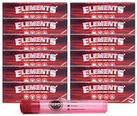 Elements Red 1 1/4 Slow Burn Hemp Papers (12 Packs) with Rolling Paper Depot KewlTube