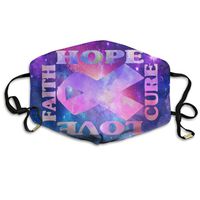 Faith Love Hope Breast Cancer Awareness Anti-dust Earloop Face Mouth Masks Muffle Unisex Breathable Fashion Mask