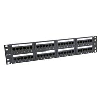 2U 48 Ports Cat6 Unshielded Wallmount or Rackmount Patch Panel UTP Ethernet Patch Panel with Anti-dust Cap Keystone Jack Patch Panel