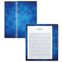 MightySkins Skin Compatible with Amazon Kindle Oasis 7" (9th Gen) - Blue Retro | Protective, Durable, and Unique Vinyl Decal wrap Cover | Easy to Apply, Remove, and Change Styles | Made in The USA
