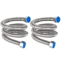 MyLifeUNIT Stainless Water Heater Hose, 1/2 Inch FIP 23.6 Inch Length Hot Water Heater Connector for Bathroom (2 Pack)