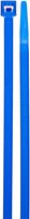 Standard Fluorescent Cable Tie, 50lbs Tensile Strength, 3" Bundle Diameter, 0.187" Width, 11.1" Length, Blue