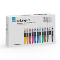 KINGART 582-12 Stick Gel Crayons, Primary 12 Piece
