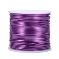 BENECREAT 15 Gauge 220FT Aluminum Wire Anodized Jewelry Craft Making Beading Floral Colored Aluminum Craft Wire - Purple
