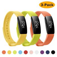 NANW Bands Compatible with Fitbit Inspire HR Bands/Fitbit Inspire Band, 3-Pack Adjustable Soft Silicone Inspire Straps for Women Men Sports Replacement Accessories Bands for Inspire/Inspire HR, Larg
