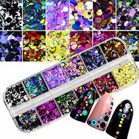 Nail Art Stickers,Putars Fashion Sexy Colorful Nail Art Tips Stickers 3D Laser Makeup Manicure DIY Decals Decoration