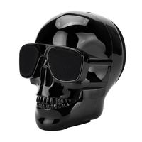 GorNorriss Electronics Gadgets Plating Skull Protable Wireless Bluetooth Stereo Speaker with HD Sound and Bass (Black)