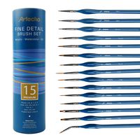 Artecho Detail Paint Brushes Set, Detail Art Brushes for All Levels and Purpose Watercolor Oil Acrylic Gouache Painting, Premium Nylon Hairs