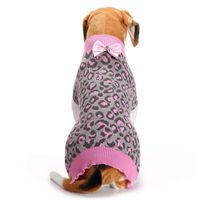 Howstar Pet Clothes, Cute Dog Shirt Sweater Leopard Puppy Pet Outfit with Bowknot (Pink, XXS)