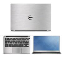Silver Brushed Aluminum skin decal wrap skin Case for Dell XPS 9343 9350 13.3" [2015 Model] laptop